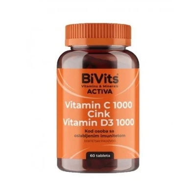 BiVits Vitamin C, Cink i Vitamin D, 60 tableta