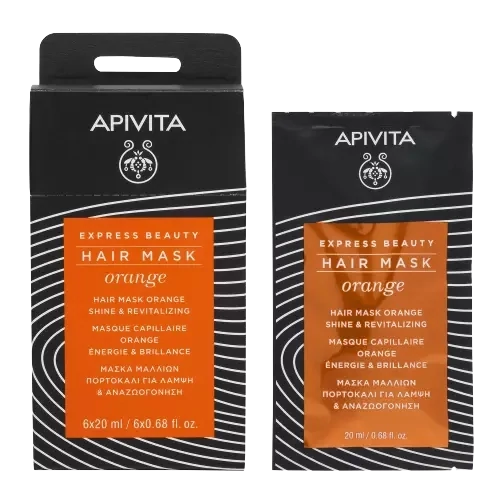 APIVITA Express Beauty maska za sjaj i revitalizaciju kose s narančom, 20ml