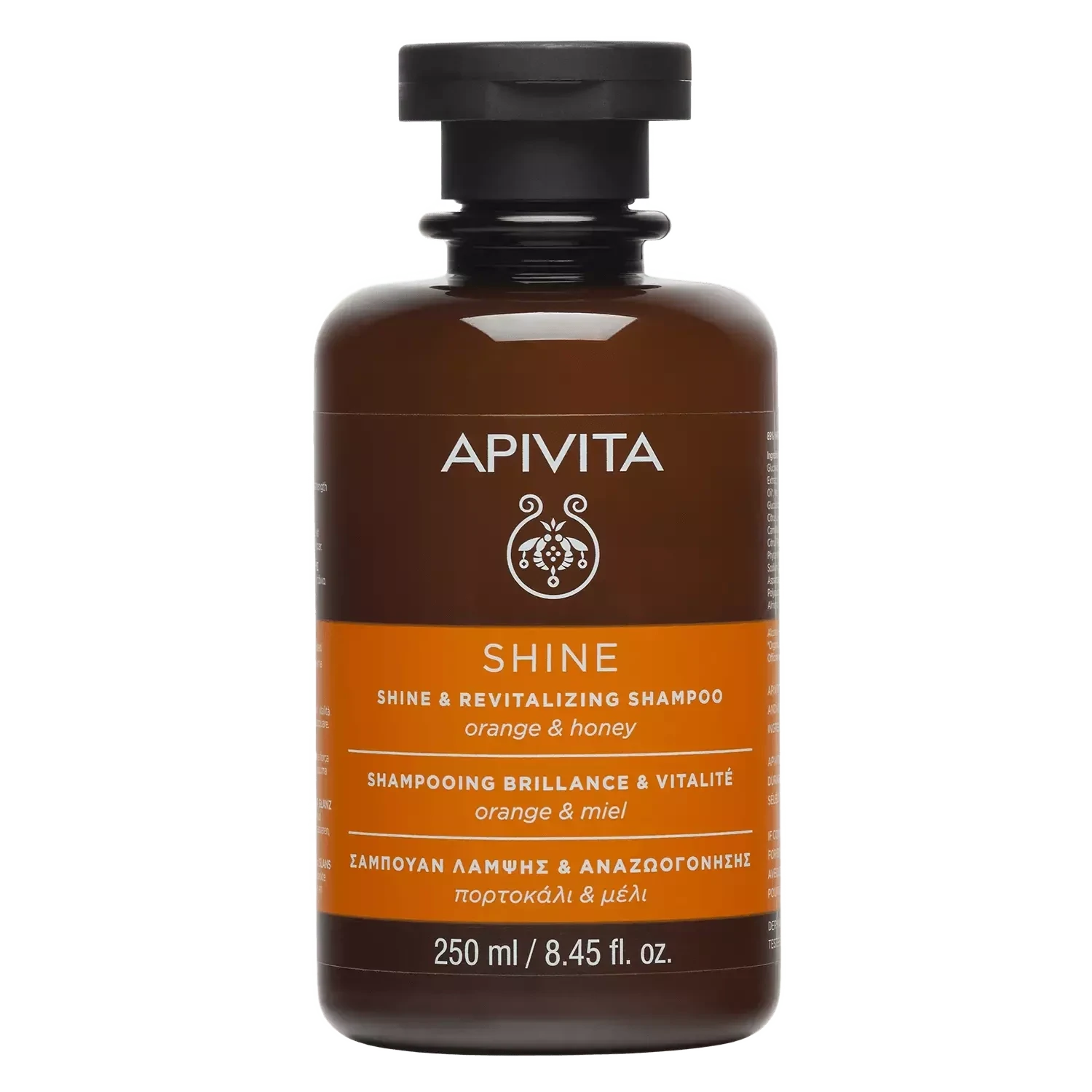 APIVITA šampon za sjaj i revitalizaciju s narančom i medom, 250 ml