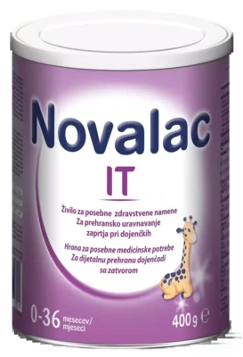 Novalac IT, mliječna hrana za dojenčad i malu djecu sa zatvorom