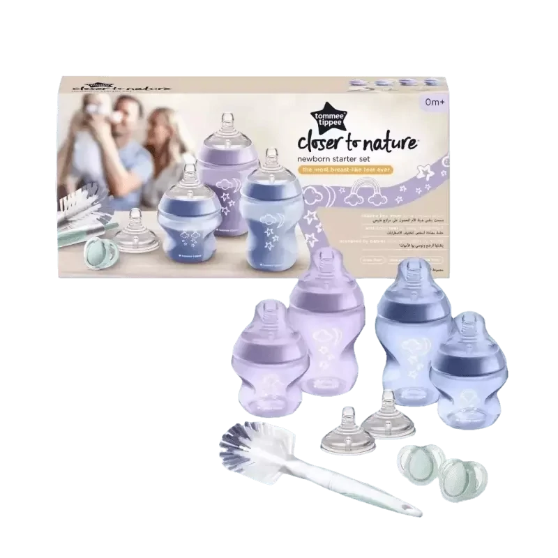 Tommee Tippee closer to nature set za hranjenje na bočicu ljubičasti