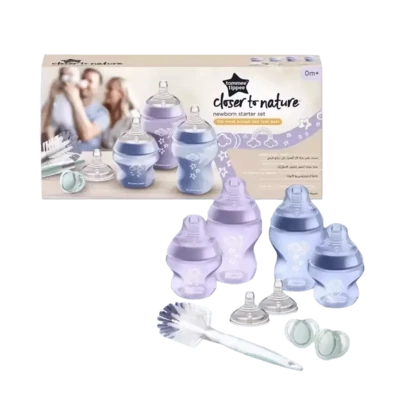 Tommee Tippee closer to nature set za hranjenje na bočicu ljubičasti