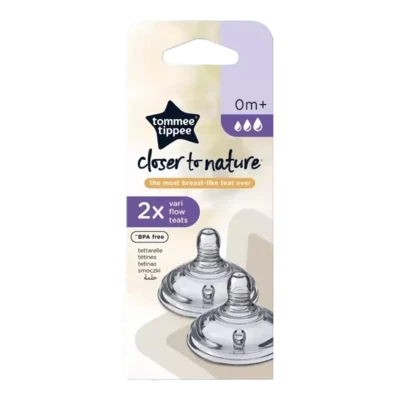 Tommee Tippee &quot;Variflow&quot; zamjenske dude  s  promjenjivim protokom, silikonske, 2 kom., 0+ mjeseci
