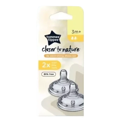 Tommee Tippee Zamjenske  dude  srednjeg  otvora, silikonske, 2 kom., 3+ mjeseci
