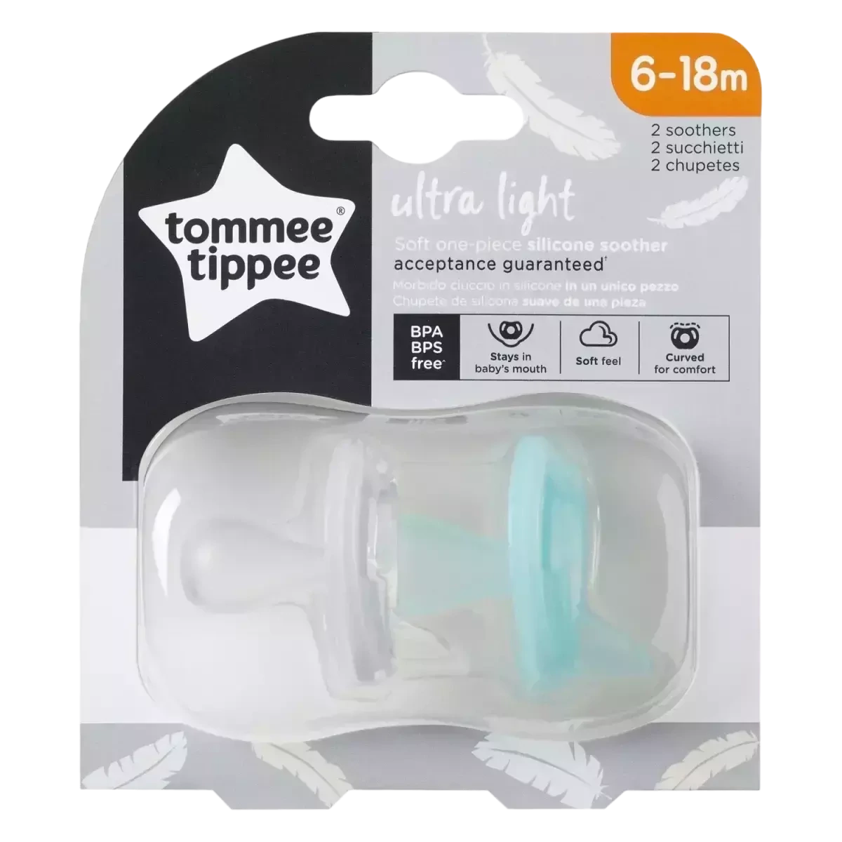 Tommee Tippee Duda varalica &quot;ultra light&quot;
6 - 18 mjeseci, 2 kom. (prozirna i tirkizna)