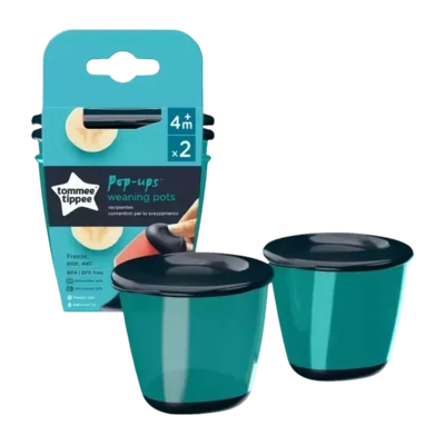 Tommee Tippee Posudice  za prve kašice, 2 posudice od 60 ml s poklopcima