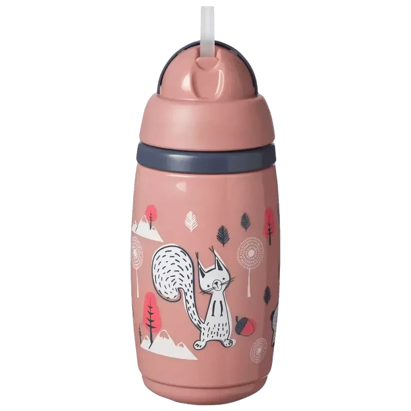 Tommee Tippee termo čaša sa silikonskom slamkom na izvlačenje, 266 ml, 12mj+