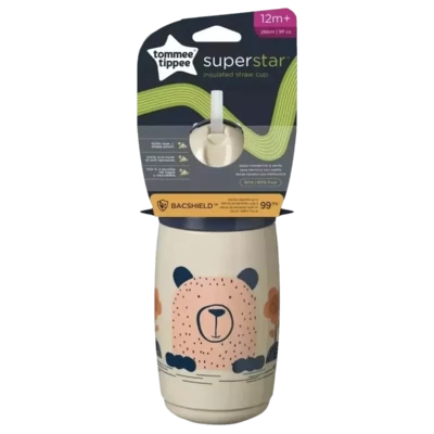 Tommee Tippee termo čaša sa silikonskom slamkom na izvlačenje, 266 ml, 12mj+