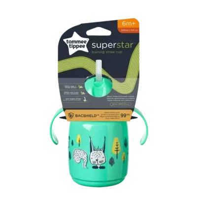 Tommee Tippee šalica sa silikonskom slamkom na izvlačenje, 300 ml, 6mj+