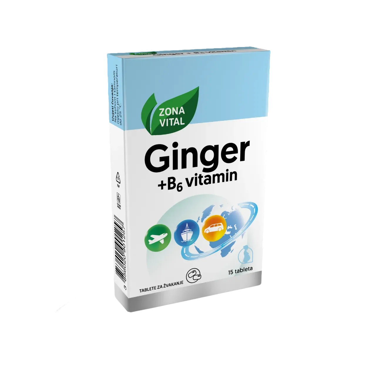 ZONA VITAL GINGER + B6 VITAMIN TABLETE ZA ŽVAKANJE