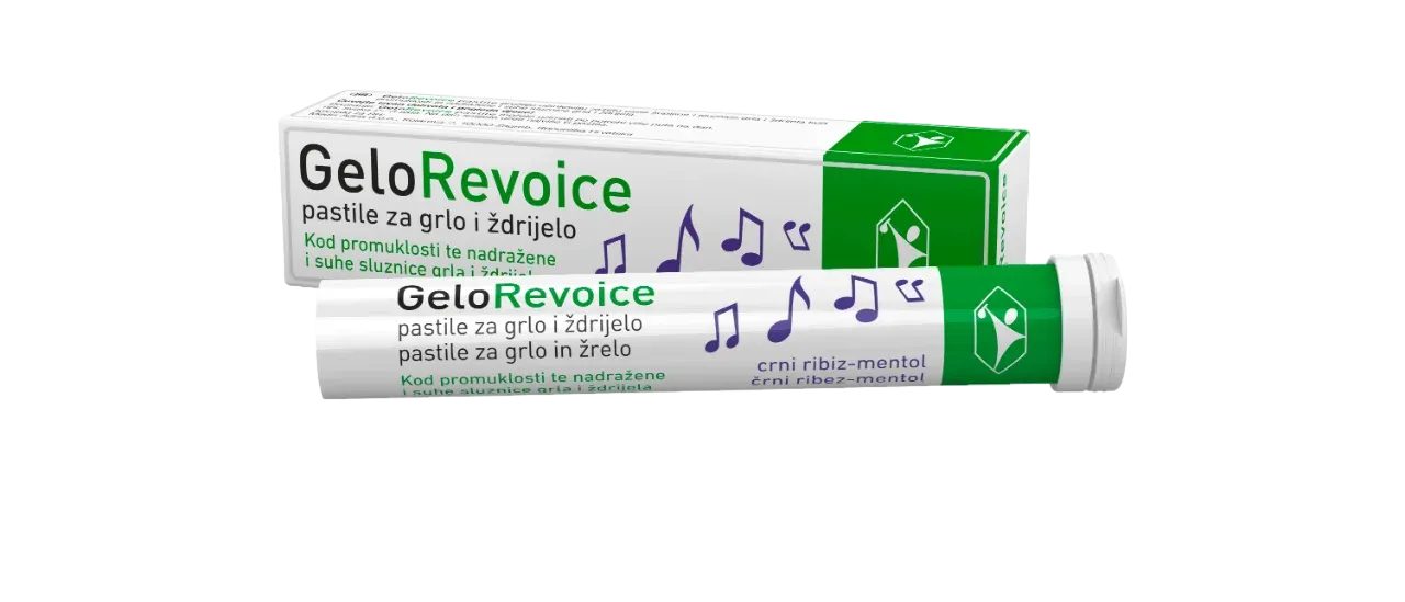 GeloRevoice® pastile za grlo i ždrijelo Crni ribiz-mentol