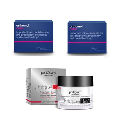 2 x Orthomol Natal + PostQuam 3u1 krema protiv bora GRATIS