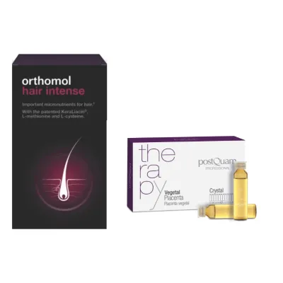 Orthomol Hair Intense 90 dnevnih doza+PostQuam VEGETAL PLACENTA-PROMO SET