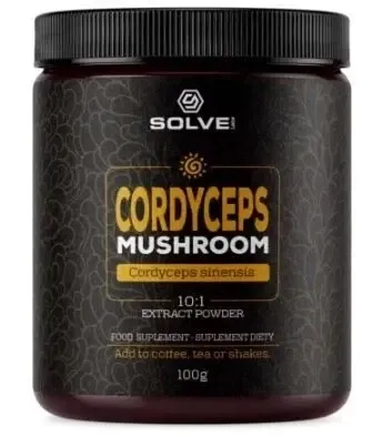 Solve Labs Cordyceps (Cordyceps sinensis) 10:1 extract powder, 100g