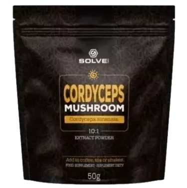 Solve Labs Cordyceps (Cordyceps sinensis) 10:1 extract powder, 50g