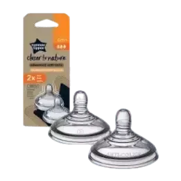 Tommee Tippee Zamjenske  anti-colic  dude  velikog  otvora, silikonske, 2 kom., 6+ mjeseci
