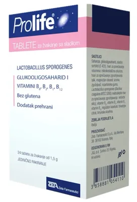 Prolife tablete za žvakanje, 24 tablete