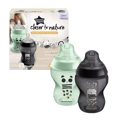Tommee Tippee closer to nature bočice, 260 ml, 2 komada, "patkica i žabica"