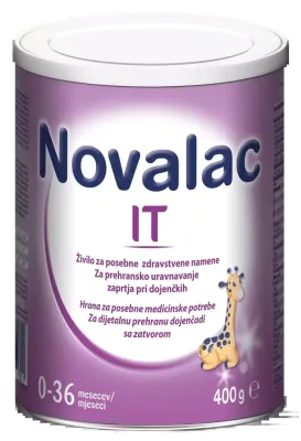 Novalac IT, mliječna hrana za dojenčad i malu djecu sa zatvorom