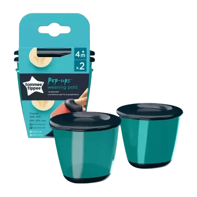 Tommee Tippee Posudice  za prve kašice, 2 posudice od 60 ml s poklopcima