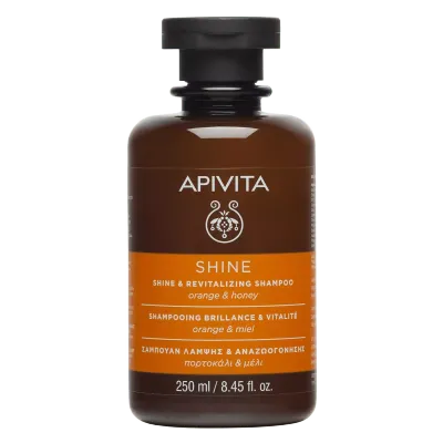 APIVITA šampon za sjaj i revitalizaciju s narančom i medom, 250 ml