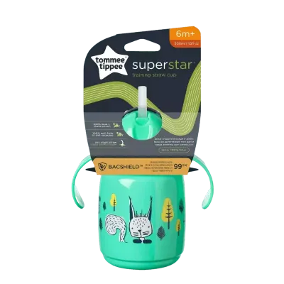 Tommee Tippee šalica sa silikonskom slamkom na izvlačenje, 300 ml, 6mj+