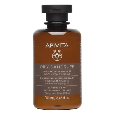 APIVITA šampon protiv masne prhuti s bijelom vrbom i propolisom, 250 ml