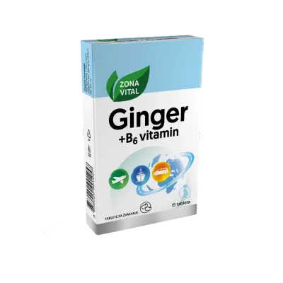 ZONA VITAL GINGER + B6 VITAMIN TABLETE ZA ŽVAKANJE