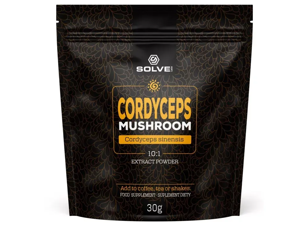 Solve Labs Cordyceps (Cordyceps sinensis) 10:1 extract powder, 30g