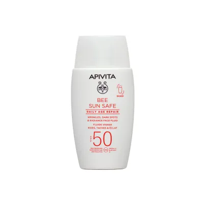 Apivita BEE SUN SAFE FLUID ZA LICE PROTIV MRLJA &amp; STARENJA SPF50