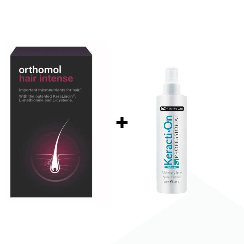 Orthomol Hair Intense 90 dnevnih doza+K-WHOLE Keratin Spray - 200 ml