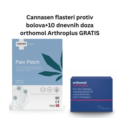 Cannasen flasteri protiv bolova sa CBD-om+orthomol Arthroplus 10 doza GRATIS