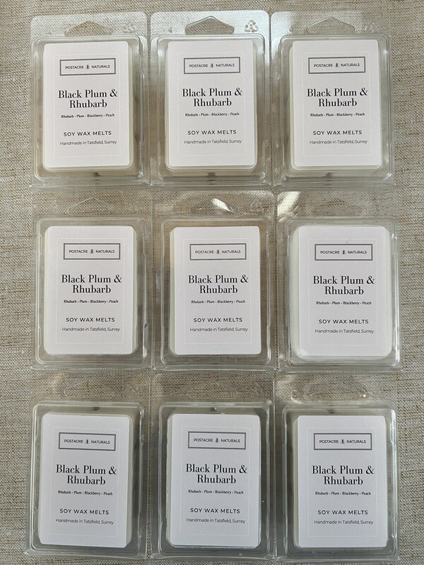 Black Plum and Rhubarb Wax Melt (Soy) (V)