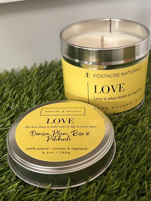 LOVE - Damson Plum, Rose &amp; Patchouli - 20cl Tin (V)