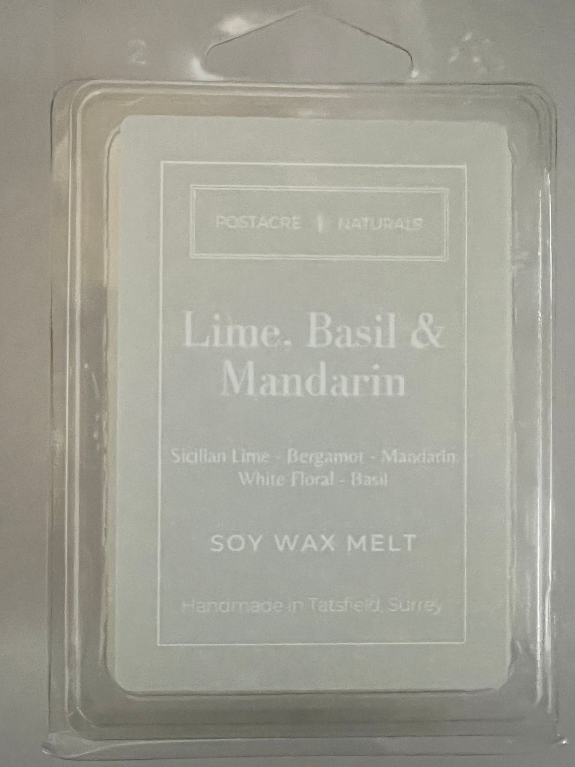 Lime, Basil &amp; Mandarin  Wax Melt (Soy) (V)
