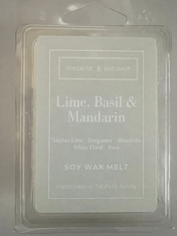 Lime, Basil & Mandarin Wax Melt (Soy) (V) Lime, Basil & Mandarin Wax Melt (Soy) (V)