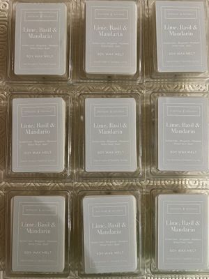 Lime, Basil & Mandarin Wax Melt (Soy) (V)