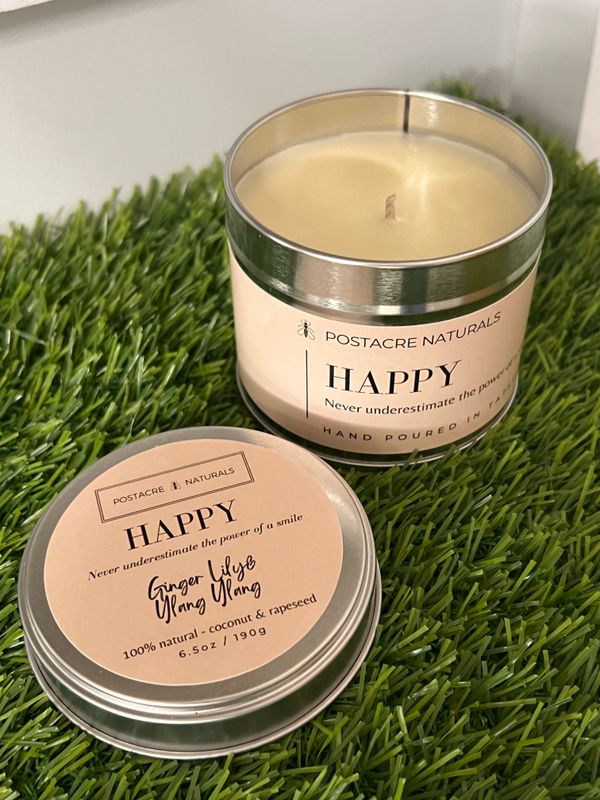 HAPPY - Ginger Lily &amp; Ylang Ylang - 20cl Tin (V)