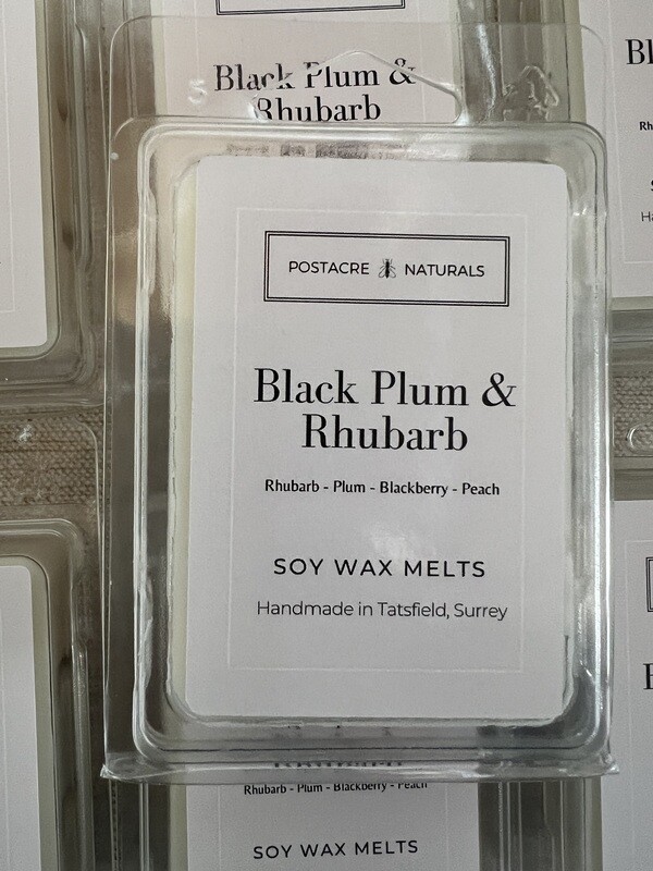 Black Plum and Rhubarb Wax Melt (Soy) (V)