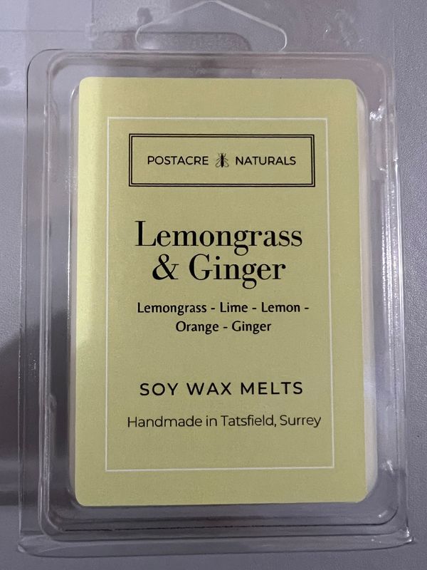 Lemongrass & Ginger Wax Melt (Soy) (V) Lemongrass & Ginger Wax Melt (Soy) (V)