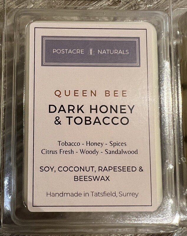 Wax Melt - Dark Honey &amp; Tobacco ‘Queen Bee’