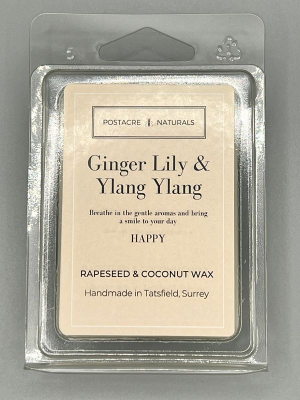 Ginger Lily &amp; Ylang Ylang (HAPPY) - Wax Melt (V) (72g)