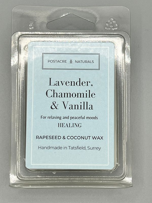 Lavender, Chamomile &amp; Vanilla (HEALING) - Wax Melt 72g (V)