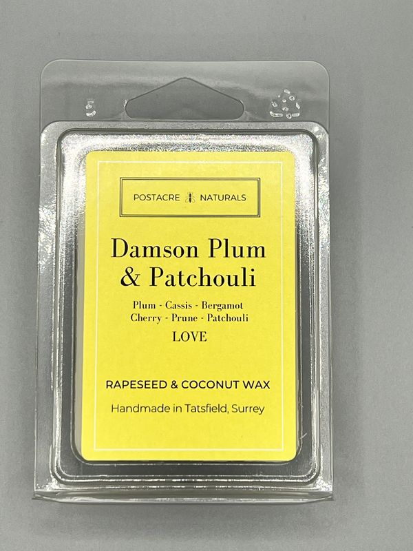 Damson Plum &amp; Patchouli (LOVE) - Wax Melt (V) (72g)