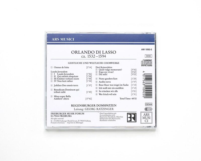 Orlando Di Lasso - CD der Regensburger Domspatzen