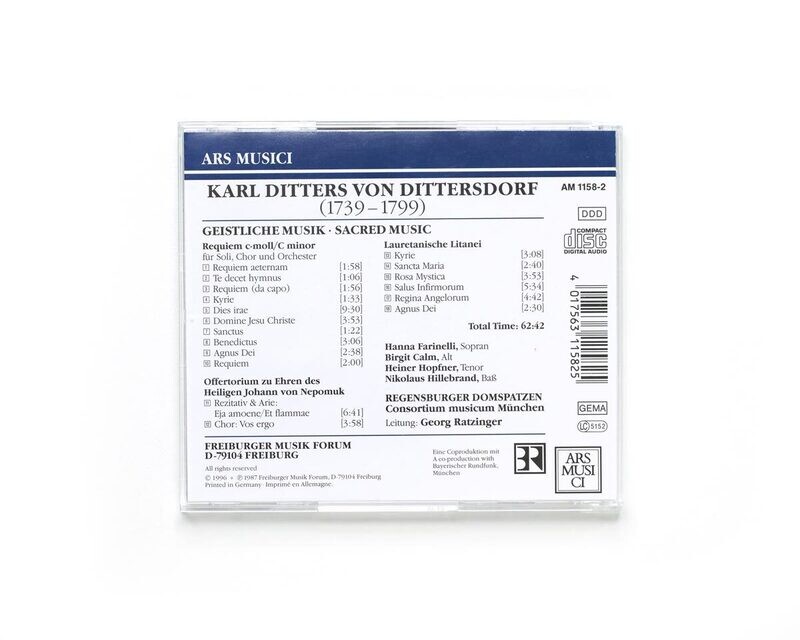 Karl Ditters von Dittersdorf - Konsortium Musicum München - CD Regensburger Domspatzen