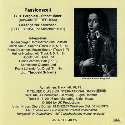 Tondokumente 5: Passionszeit (1954/1961)