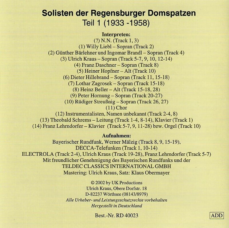 Tondokumente 3: Solisten Teil 1 (1933-1958)
