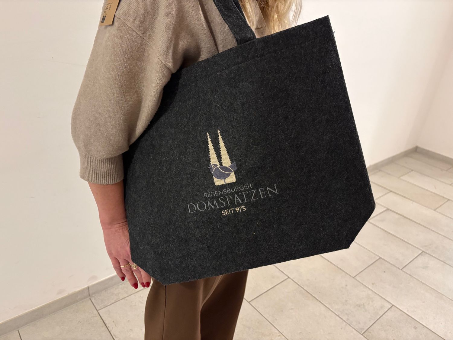 Filztasche "Domspatzen" gestickt