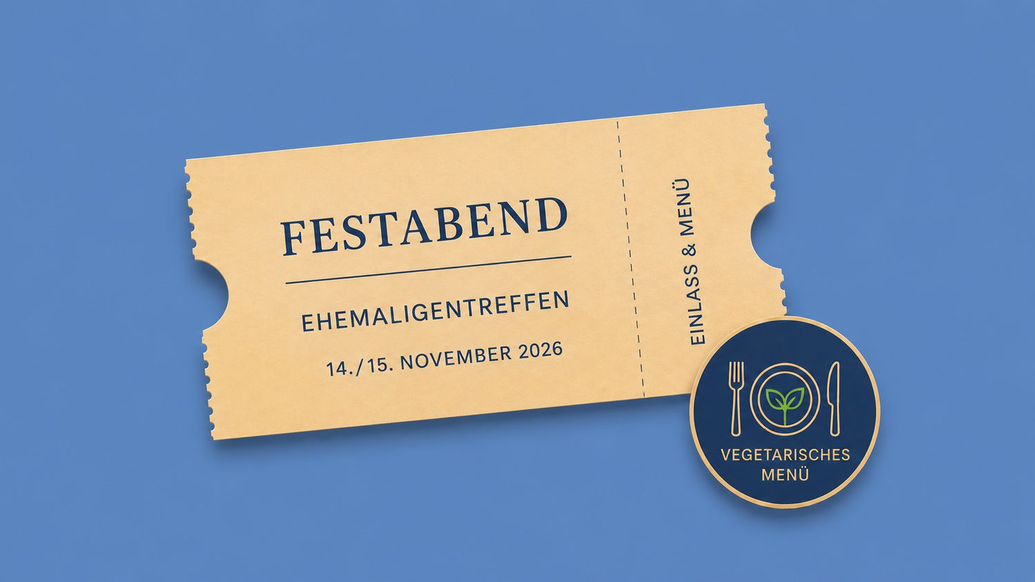  Ticket für den Festabend ( inklusive Menü vegetarisch)